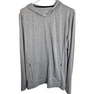 Tommy John Mens Lightweight Hoodie Shirt M Gray Minimalist Casual Weekend Vibes